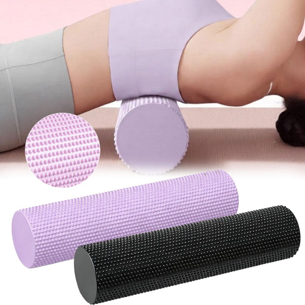 Home Gym Yoga - EVA高密度ヨガフォームローラー45cm、フィットネス筋肉マッサージピラティスグリッドトリガーポイントセラピー、ホームジムエクササイズ用、ユニセックス