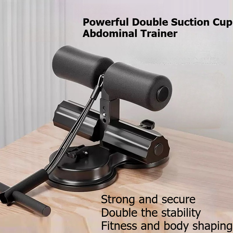 Home Gym Routine - ポータブルシットアップバー ダブル吸盤付き プルロープ付き ホームジム器具 腹筋トレーニング用