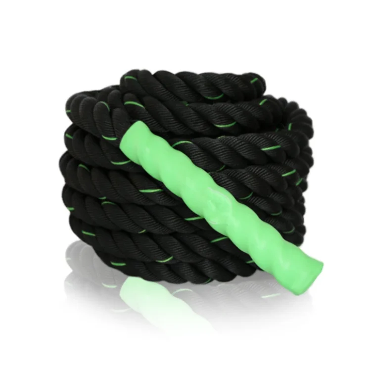 Battle Rope Heavy - カスタマイズされたジム用ヘビーバトルロープフィットネストレーニング9mナイロン保護スリーブシェイクウェーブコンバットエクササイズトレーニング50mm径