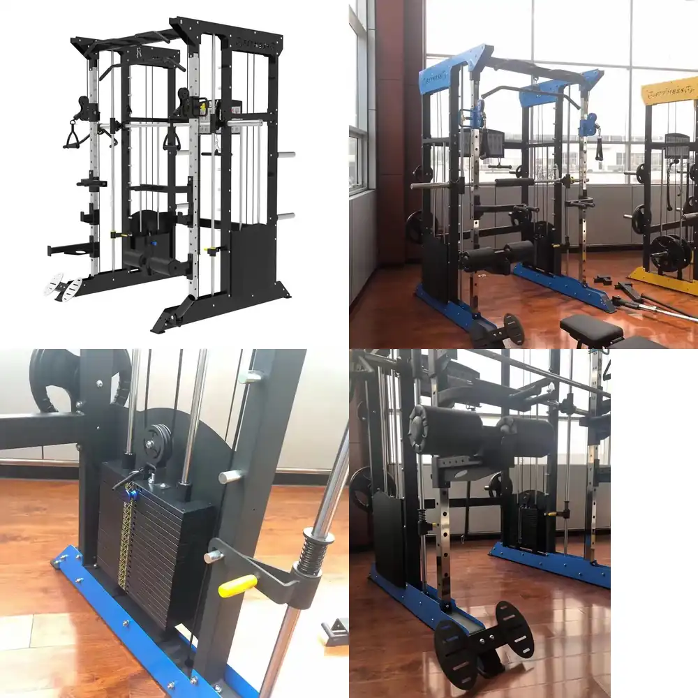 All In One Gym Home Equipment - 2026年激安販売 プロ仕様オールインワン多機能ジム機器 クロスフィット ホームジム用 スミスマシン スクワットラック対応