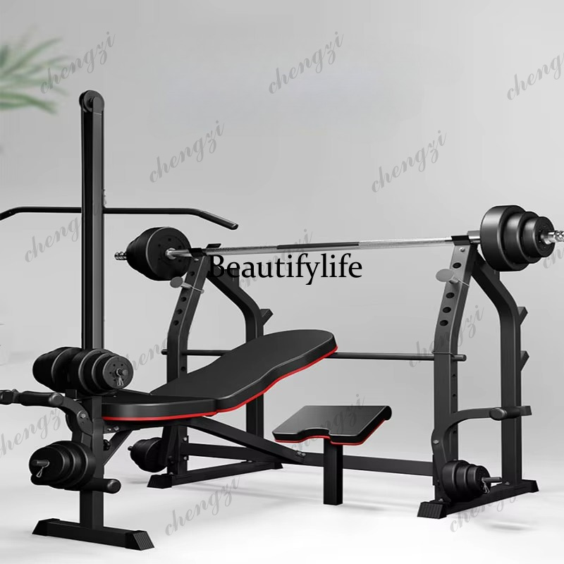 ホーム/ジム用 多機能スクワットラック＆ベンチプレス 折りた - Home Gym Equipment Set のレビューと価格