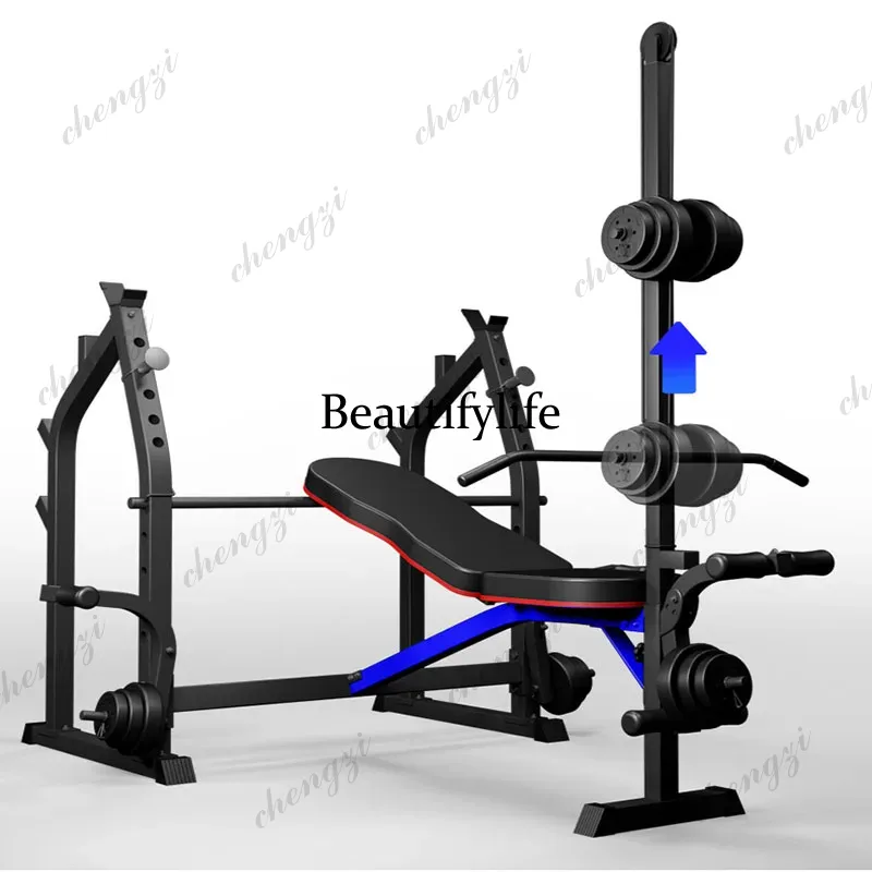 ホーム/ジム用 多機能スクワットラック＆ベンチプレス 折りた - Home Gym Equipment Set のレビューと価格
