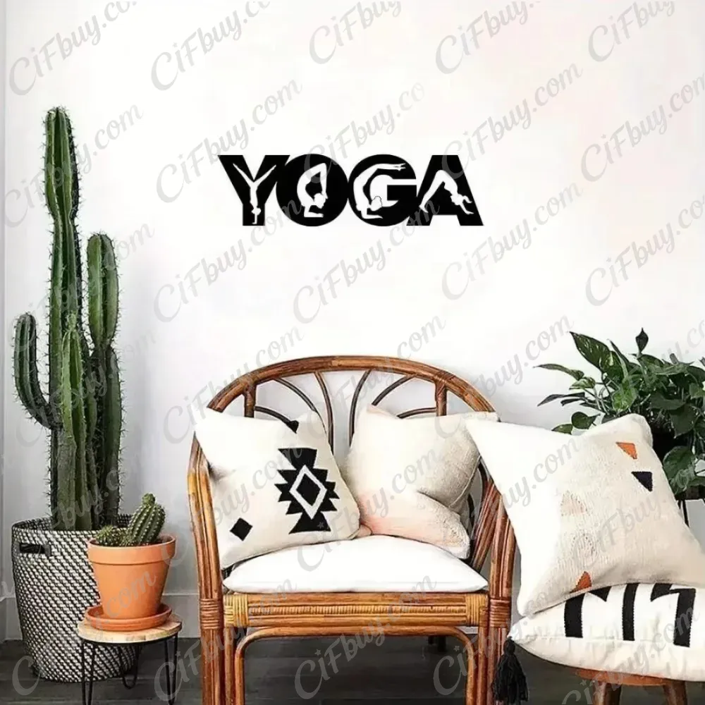 CIFBUY ヨガポーズ メタルウォールアート 鉄製 吊り下 - Home Gym Yoga のレビューと価格