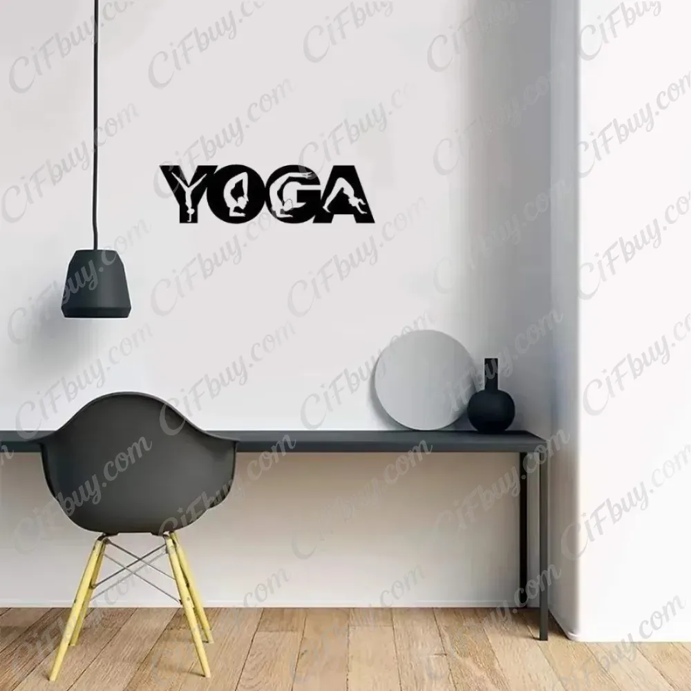 CIFBUY ヨガポーズ メタルウォールアート 鉄製 吊り下 - Home Gym Yoga のレビューと価格