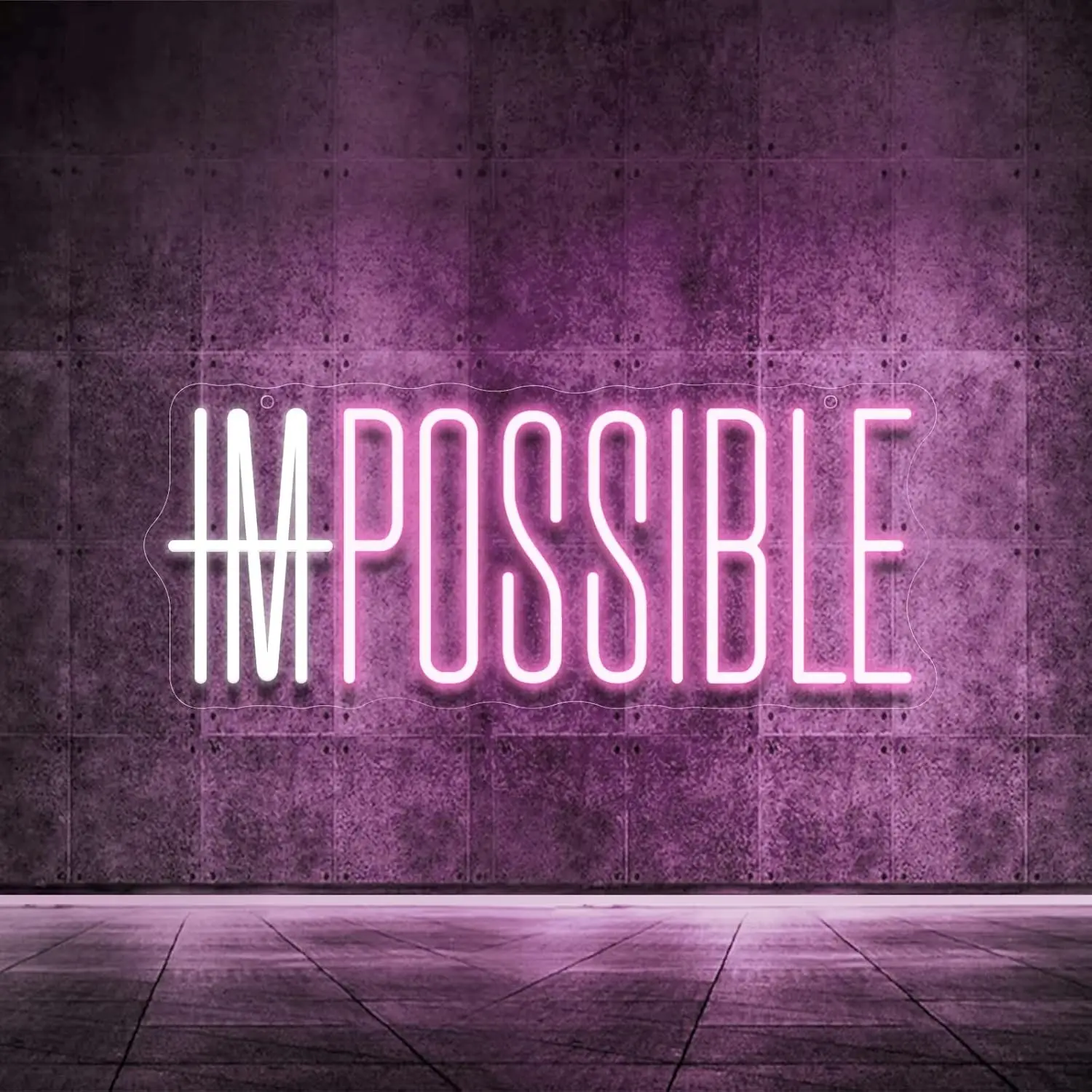 I'm Possible ネオンサイン パーティー用調光可能 - Home Gym Neon Sign のレビューと価格