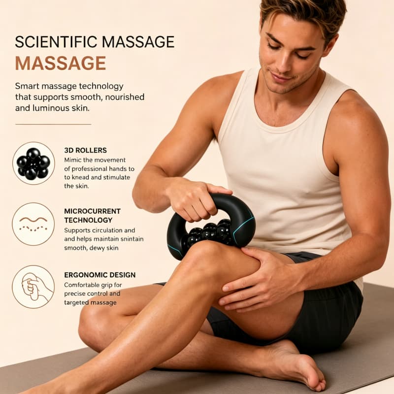 電動ローラーマッサージスティック、ハンドヘルド深部組織マッサ - Leg Home Gym Workout のレビューと価格