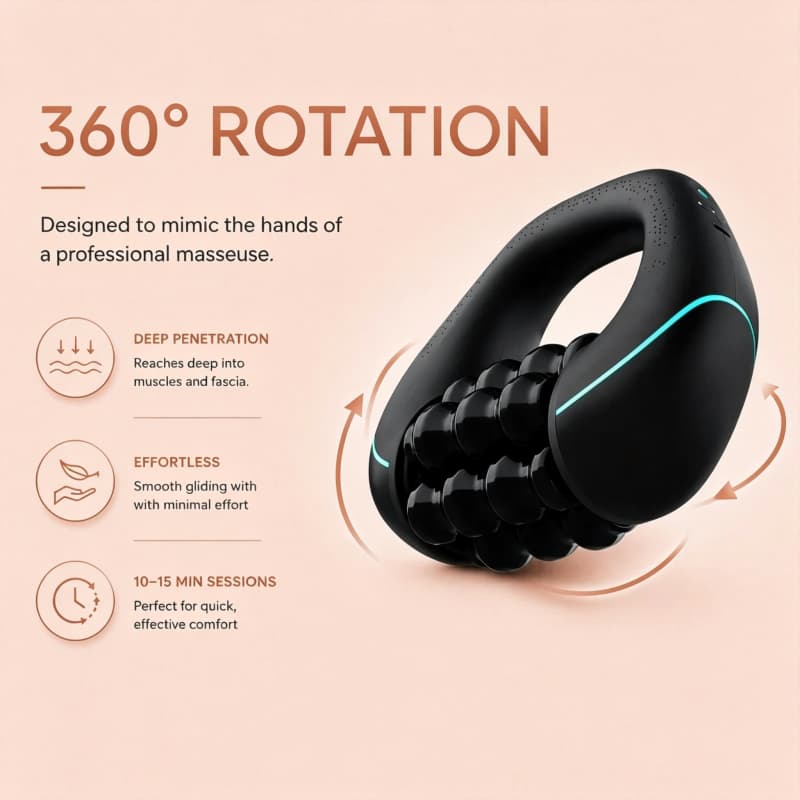 電動ローラーマッサージスティック、ハンドヘルド深部組織マッサ - Leg Home Gym Workout のレビューと価格