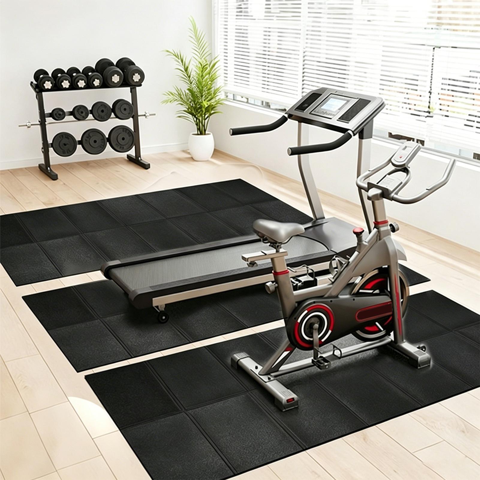 トレッドミルパッド高耐久防水折りたたみ式堅木床用トレッドミル - Home Gym Yoga のレビューと価格